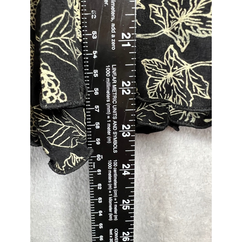 Effie's Heart Black Raspberry Print Cotton Jersey Flare Skirt Pockets Medium - Picture 8 of 9